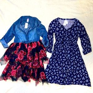 size 8 Dresses NWT 2 piece Lot Justices Girls
